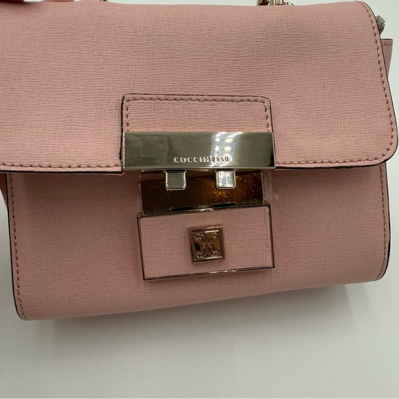 Coccinelle Vegan Leather Crossbody Shoulder Bag Purse Powder Blush Pink NWOT‎ - Picture 6 of 10